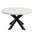  Steve Silver Furniture Xena White Marble Top Round IMAGE 1