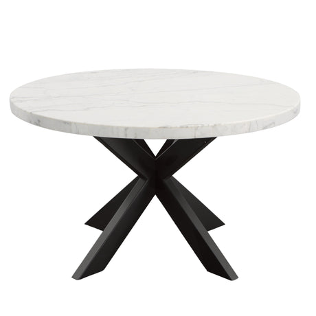  Steve Silver Furniture Xena White Marble Top Round IMAGE 1