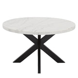  Steve Silver Furniture Xena White Marble Top Round IMAGE 3