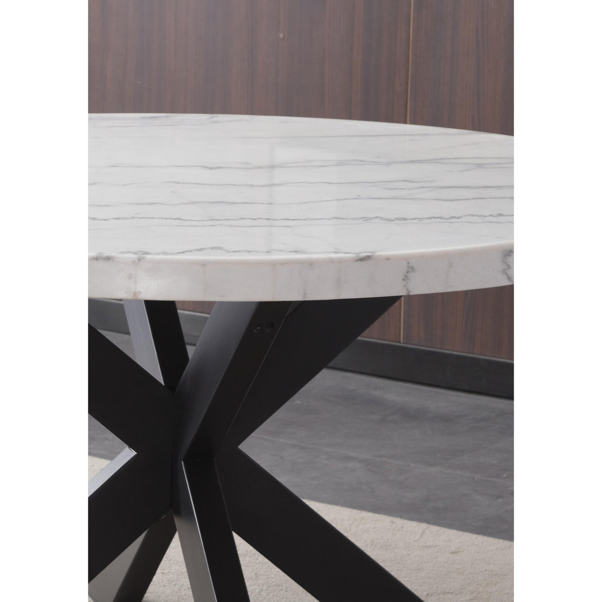  Steve Silver Furniture Xena White Marble Top Round IMAGE 4