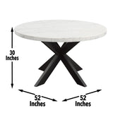  Steve Silver Furniture Xena White Marble Top Round IMAGE 9