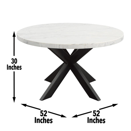  Steve Silver Furniture Xena White Marble Top Round IMAGE 9