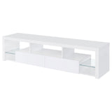  Coaster Furniture Jude 704251 2-Drawer Engineered Wood 71" TV Stand - High Gloss White IMAGE 5
