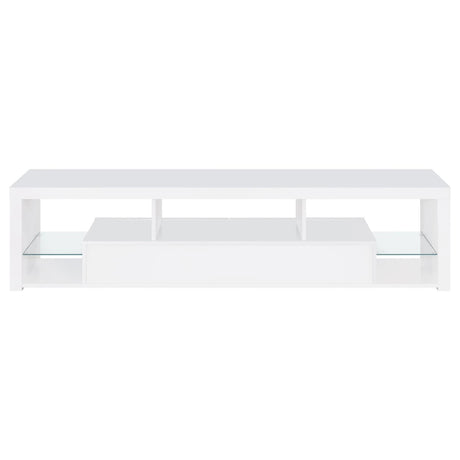  Coaster Furniture Jude 704251 2-Drawer Engineered Wood 71" TV Stand - High Gloss White IMAGE 8