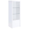  Coaster Furniture Jude 704254 3-shelf Engineered Wood Media Tower - High Gloss White IMAGE 1