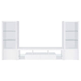  Coaster Furniture Jude 704254 3-shelf Engineered Wood Media Tower - High Gloss White IMAGE 10