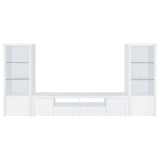  Coaster Furniture Jude 704254 3-shelf Engineered Wood Media Tower - High Gloss White IMAGE 11