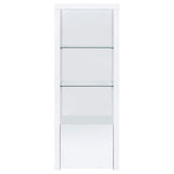  Coaster Furniture Jude 704254 3-shelf Engineered Wood Media Tower - High Gloss White IMAGE 4