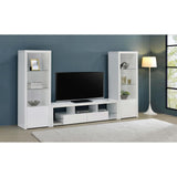  Coaster Furniture Jude 704254 3-shelf Engineered Wood Media Tower - High Gloss White IMAGE 8