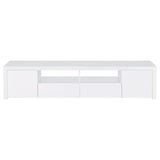  Coaster Furniture Jude 704262 2-door Engineered Wood 79" TV Stand - High Gloss White IMAGE 4