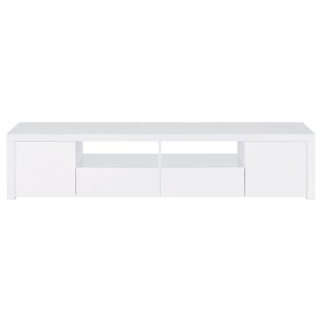  Coaster Furniture Jude 704262 2-door Engineered Wood 79" TV Stand - High Gloss White IMAGE 4