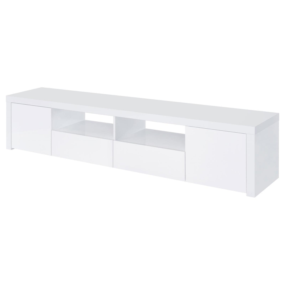  Coaster Furniture Jude 704262 2-door Engineered Wood 79" TV Stand - High Gloss White IMAGE 5