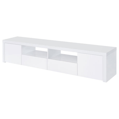  Coaster Furniture Jude 704262 2-door Engineered Wood 79" TV Stand - High Gloss White IMAGE 5