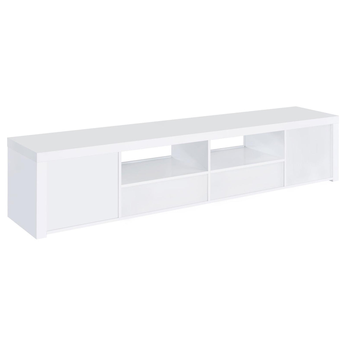  Coaster Furniture Jude 704262 2-door Engineered Wood 79" TV Stand - High Gloss White IMAGE 7