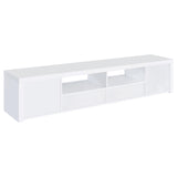  Coaster Furniture Jude 704262 2-door Engineered Wood 79" TV Stand - High Gloss White IMAGE 7