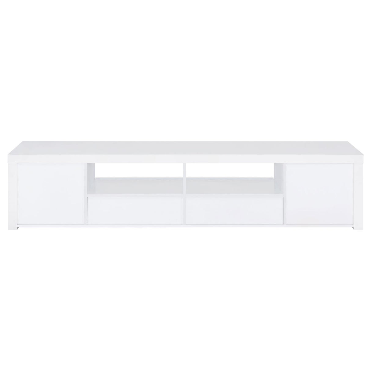  Coaster Furniture Jude 704262 2-door Engineered Wood 79" TV Stand - High Gloss White IMAGE 8