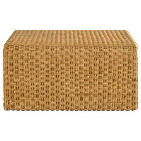  Coaster Furniture Juanita 709818 Square Woven Rattan Coffee Table - Natural IMAGE 4