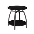  Coaster Furniture Dacre 722207 Round Engineered Wood Top Side End Table - Dark Charcoal IMAGE 1