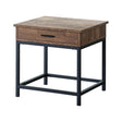  Coaster Furniture Byers 723777 1-Drawer Square Engineered Wood End Table - Brown Oak IMAGE 1