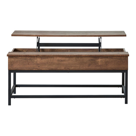  Coaster Furniture Byers 723778 Engineered Wood Lift Top Coffee Table - Brown Oak IMAGE 1