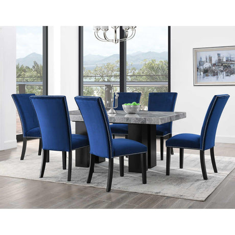  Steve Silver Furniture Camila CM420 Dining Table - Grey/Ebony IMAGE 4