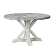  Steve Silver Furniture Canova CV520 52" Round Gray Marble Top Dining Table IMAGE 1