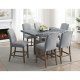  Steve Silver Furniture Grayson GS600 60-inch Grey Marble Counter Storage Table IMAGE 2