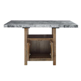  Steve Silver Furniture Grayson GS600 60-inch Grey Marble Counter Storage Table IMAGE 4