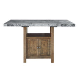  Steve Silver Furniture Grayson GS600 60-inch Grey Marble Counter Storage Table IMAGE 5