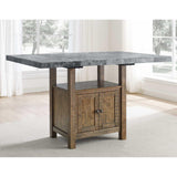  Steve Silver Furniture Grayson GS600 60-inch Grey Marble Counter Storage Table IMAGE 6