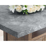  Steve Silver Furniture Grayson GS600 60-inch Grey Marble Counter Storage Table IMAGE 7