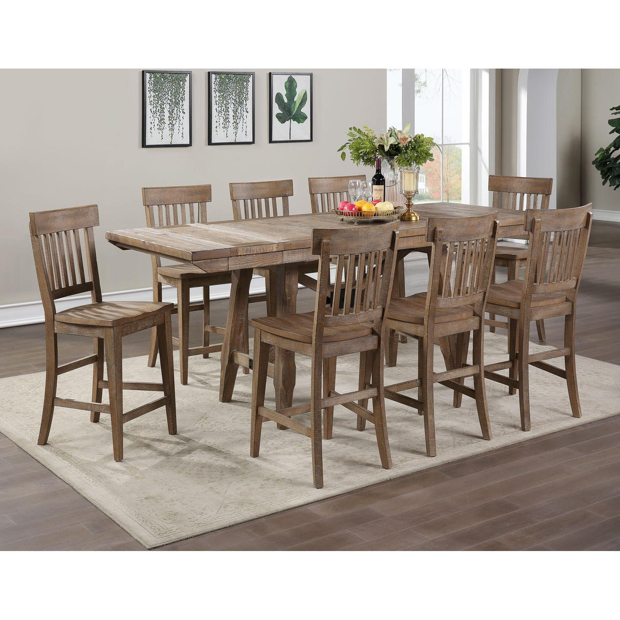  Steve Silver Furniture Riverdale RV500 96" Counter Table with 2 12" Leaves IMAGE 2
