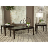  Coaster Furniture Amaro 736184 3-piece Coffee and End Table Set - Dark Brown IMAGE 8