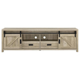  Coaster Furniture Madra 736263 2-door Engineered Wood 79" TV Stand - Distressed Pine IMAGE 4