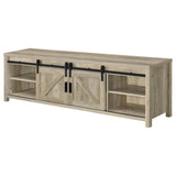  Coaster Furniture Madra 736263 2-door Engineered Wood 79" TV Stand - Distressed Pine IMAGE 6