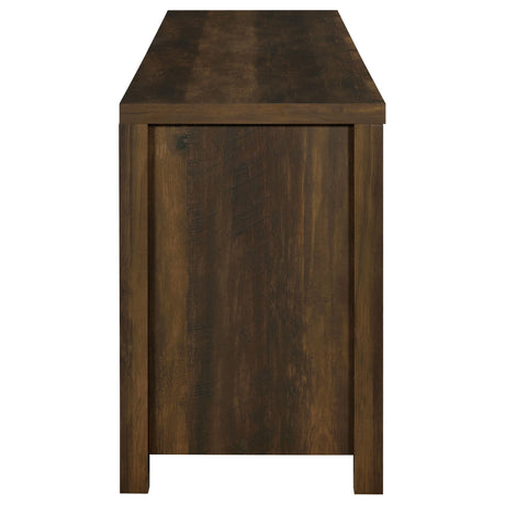 Coaster Furniture Madra 736273 2-door Engineered Wood 79" TV Stand - Dark Pine IMAGE 10