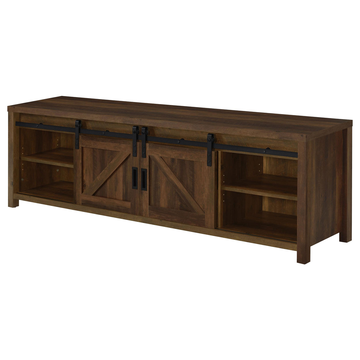  Coaster Furniture Madra 736273 2-door Engineered Wood 79" TV Stand - Dark Pine IMAGE 6