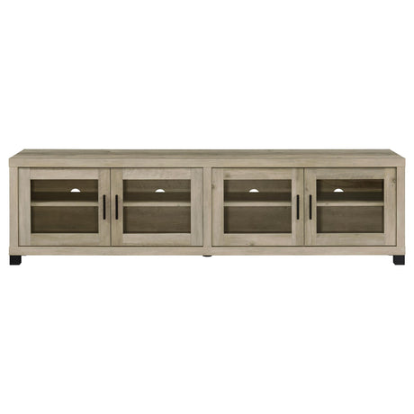  Coaster Furniture Sachin 736283 4-door Engineered Wood 79" TV Stand - Distressed Pine IMAGE 3