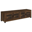 Coaster Furniture Sachin 736293 4-door Engineered Wood 79" TV Stand - Dark Pine IMAGE 1