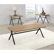  Coaster Furniture Colmar 753424 3-piece Engineered Wood Coffee Table Set - Golden Oak IMAGE 1