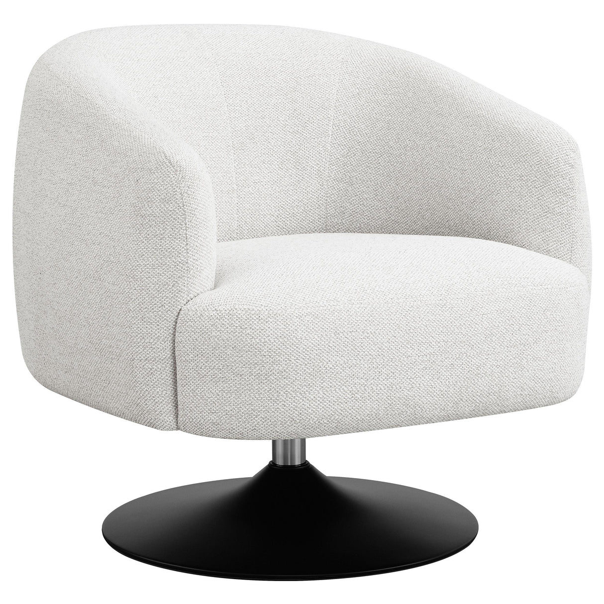  Coaster Furniture Dave 905739 Upholstered Barrel Back Swivel Club Chair - Beige IMAGE 1