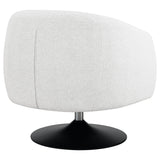  Coaster Furniture Dave 905739 Upholstered Barrel Back Swivel Club Chair - Beige IMAGE 6