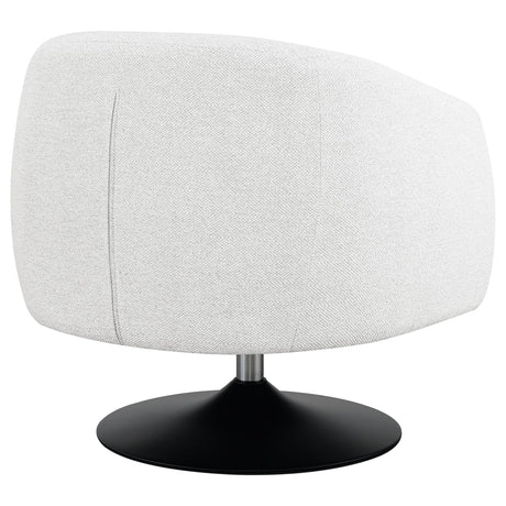  Coaster Furniture Dave 905739 Upholstered Barrel Back Swivel Club Chair - Beige IMAGE 6