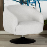  Coaster Furniture Dave 905739 Upholstered Barrel Back Swivel Club Chair - Beige IMAGE 8