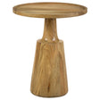  Coaster Furniture Ixia 915105 Round Solid Mango Wood Accent Side Table - Natural IMAGE 1