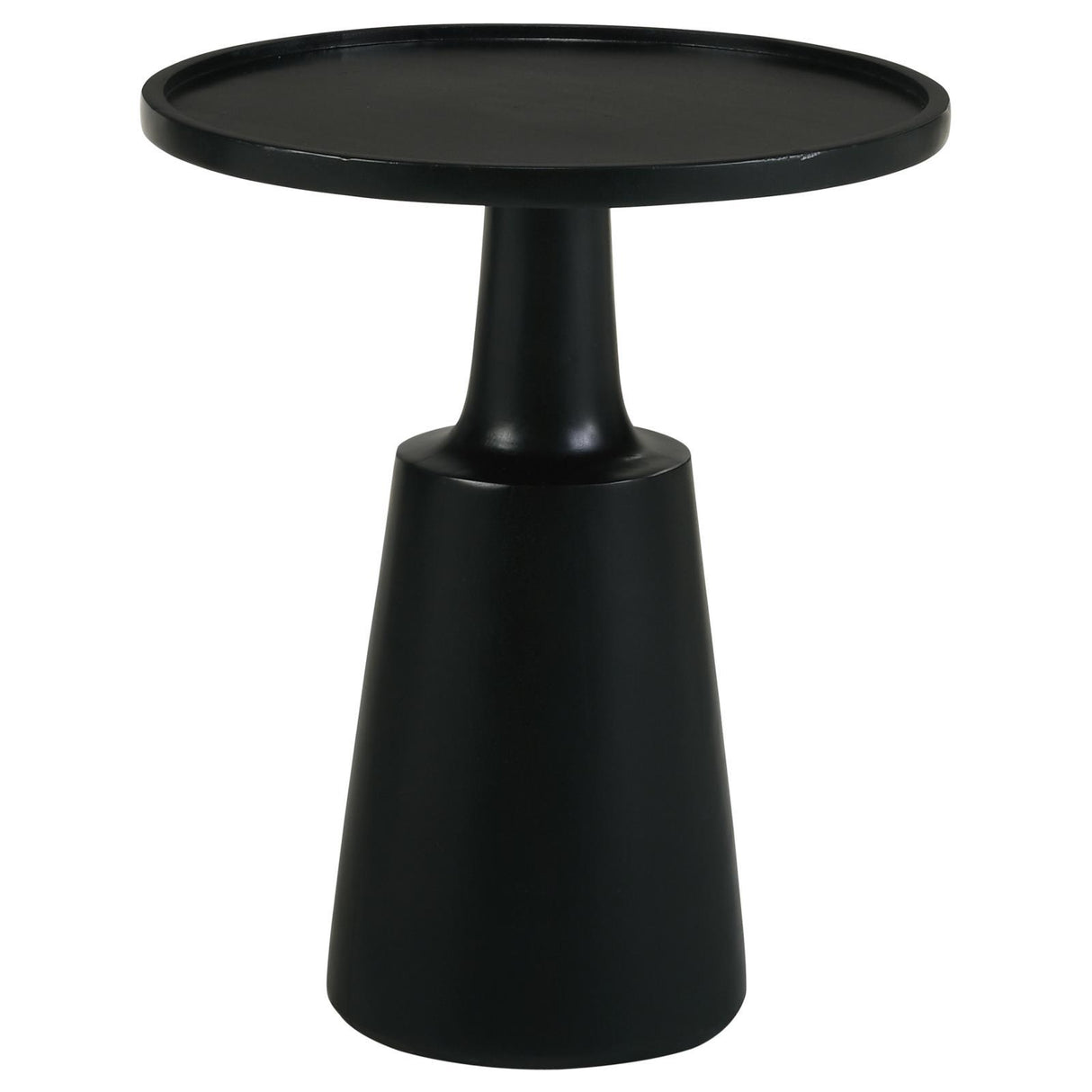  Coaster Furniture Ixia 915109 Round Solid Mango Wood Accent Side Table - Black Stain IMAGE 1