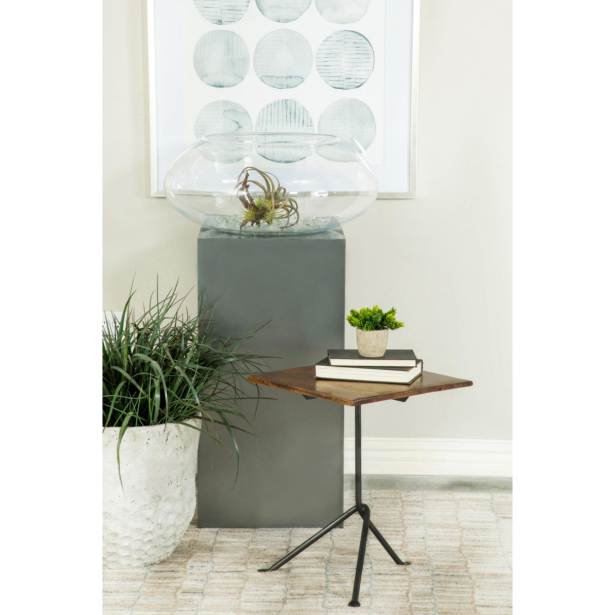  Coaster Furniture Heitor 931206 Square Wood Top Accent Side Table - Dark Brown IMAGE 2