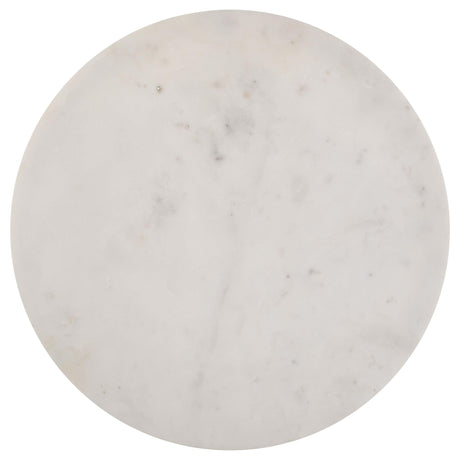  Coaster Furniture Miguel 931227 Round Marble Top Coffee Table - White and Black IMAGE 5