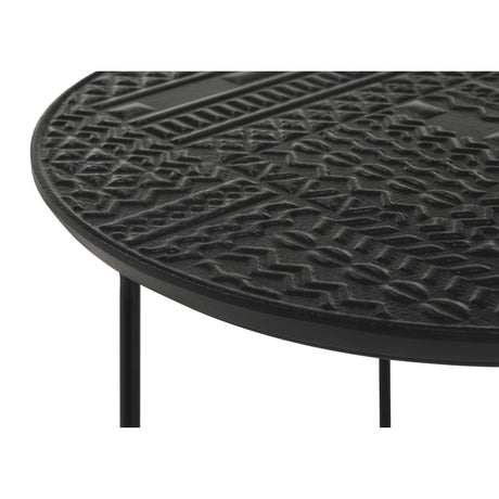  Coaster Furniture Loannis 935842 2-piece Round Mango Wood Nesting Table - Matte Black IMAGE 9