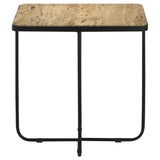  Coaster Furniture Elyna 935855 Square Stone Top Accent Side Table - Beige IMAGE 3